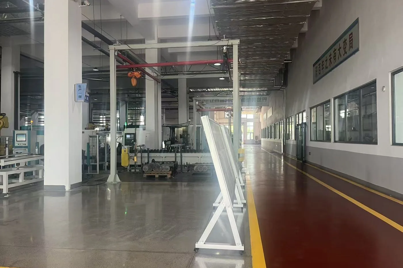 Half-shaft machining production line in operation